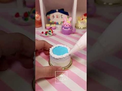 DIY Crafts Cute Birthday Cake.DIY Clay Crafts.DIY Miniature Crafts.DIY School Crafts
