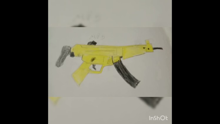 Drawing of Free fire MP5 gun | Viraaj art