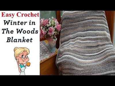 EASY CROCHET "Winter in the Woods Blanket - Crochet Tutorial