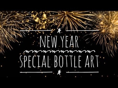 Easy New Year Bottle Art????|No Paint Bottle Art|New Year Special Craft|#ParvathysCreativeWorld|#Shorts