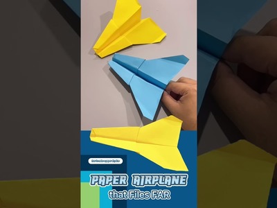 EASY Paper AirPlane that Files Far | How to make a paper airplane FLY FAR