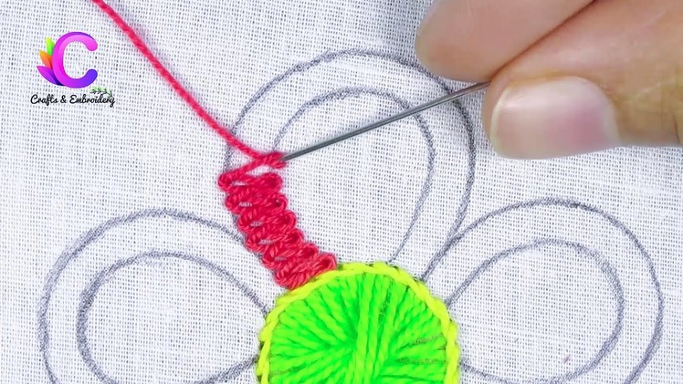 Elegant Flower Hand Embroidery Tutorial, Hand Embroidery, Easy Flower Stitches, Needle Work