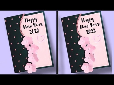 Happy new year card 2022 | How to make new year greeting card | DIY Happy new year easy card making