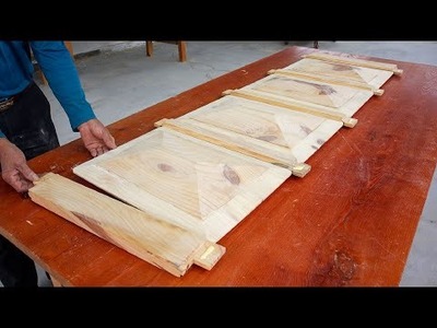 How To Build A Unique And Sturdy Door. DIY Woodworking Project With Basic Tools