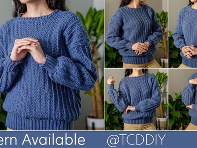 How to Crochet a Classic Sweater | Pattern & Tutorial DIY