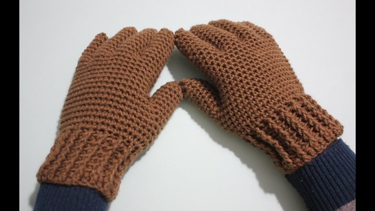 How to Crochet GLOVES with Fingers Crochet LOVERS. Gents.Ladies Crocheted Gloves
