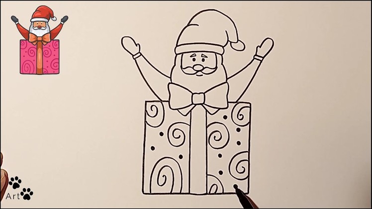 How to draw a Santa Claus. Kako nacrtati Deda mraza