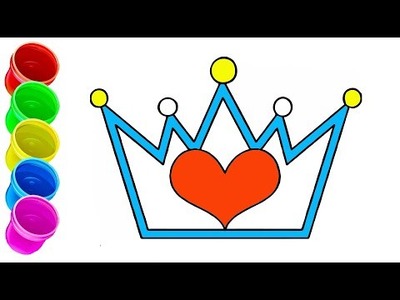 How to draw a Supper Cute Crown Step by step very easy, Draw cute things
