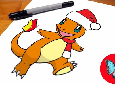 How To Draw Christmas Charmander Step by Step