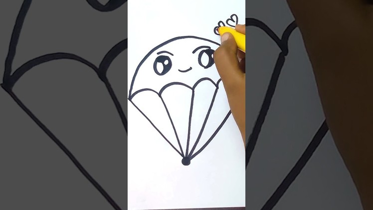 How to Draw Cute Parachute | Easy Drawing | 1 Minute Art