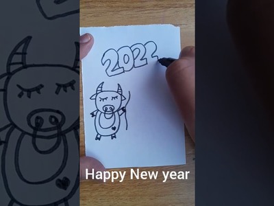 How to Draw Happy New Year 2022  ???? #shorts