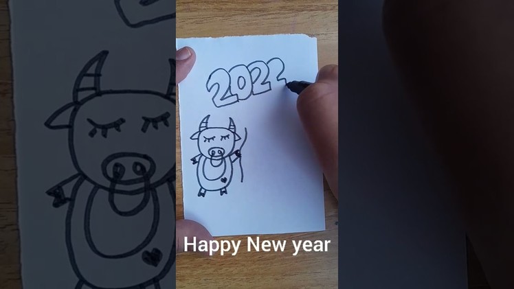 How to Draw Happy New Year 2022  ???? #shorts