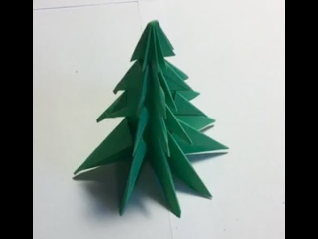 How to fold a paper christmas tree  (Hoe vouw je een kerstboom van papier)