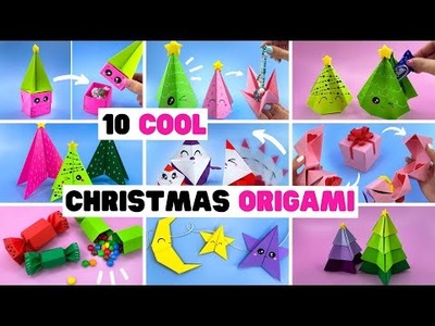 How to make 10 COOL origami Christmas crafts [Christmas origami]
