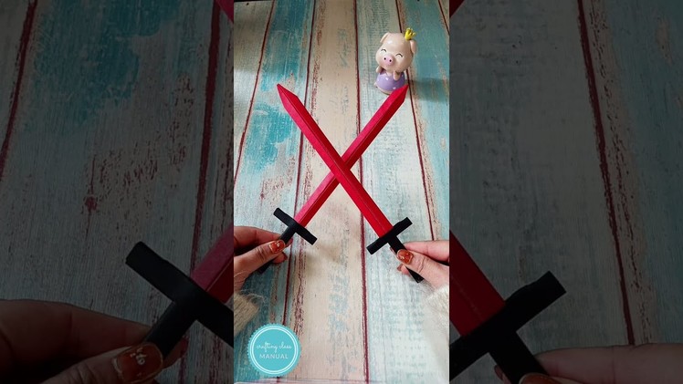 How to make a paper sword.DIY Origami Crafts Tutorial step by step. #shorts