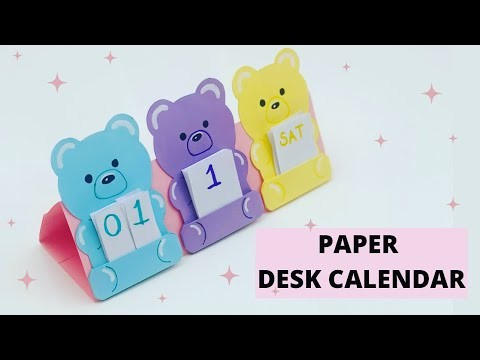 How To Make Easy Paper Desk Calendar For Kids. Nursery Craft Ideas. Paper Craft Easy. KIDS crafts