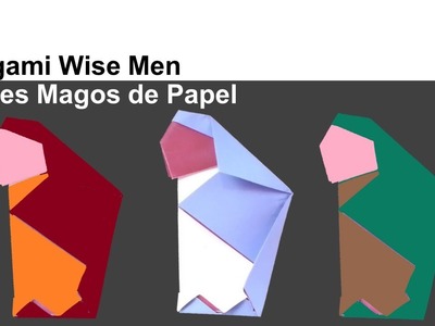 How to Make Origami Paper Wise men DIY Christmas Arts & Crafts -Cómo hacer los reyes magos de papel