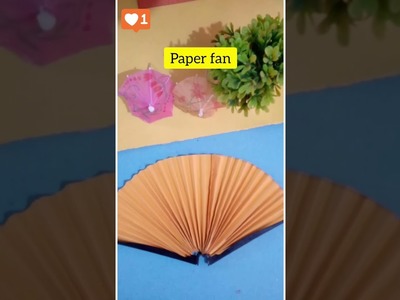 How to make paper fan| Easy origami| diy at home| paper craft idea|colour n fun|#shorts