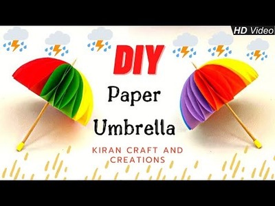 How to Make Paper Umbrella | Origami Umbrella | DIY Paper Umbrella | Easy Paper Crafts for Kids