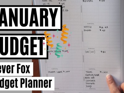 January 2022 Budget + Money Goals (ft. Clever Fox Budget Planner)