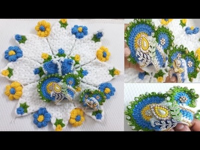 Laddu Gopal ji star shape Gorgeous Woollen crochet Dress matching pagadi,very Easy to Make(Any Size)