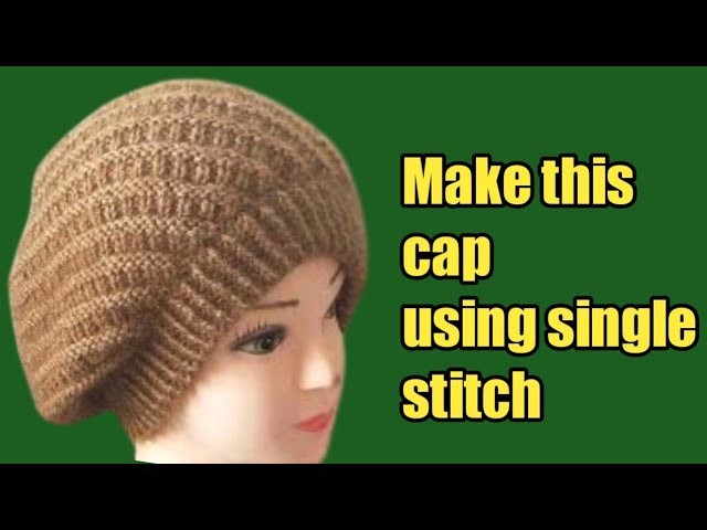 New cap design 2022.latest topi ka design.slouchy hat knitting tutorial.topi banane Ka tarika