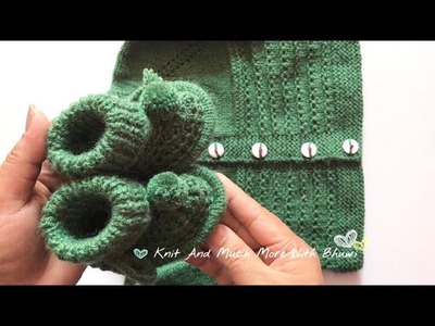 Newborn Baby Booties Knitting || How To Knit Baby Booties, Shocks, Shoes || Moje Ki Bunai