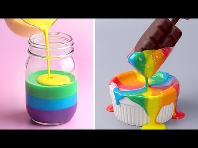 Oddly Satisfying Colorful Dessert |  Amazing Cake Decorating Ideas For All the Rainbow Cake Lovers