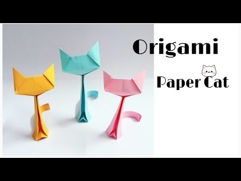 Origami Paper Cat | 3D Paper Cat step by step | Origami Animal Craft #Origami #Papercrafts #3Dcrafts