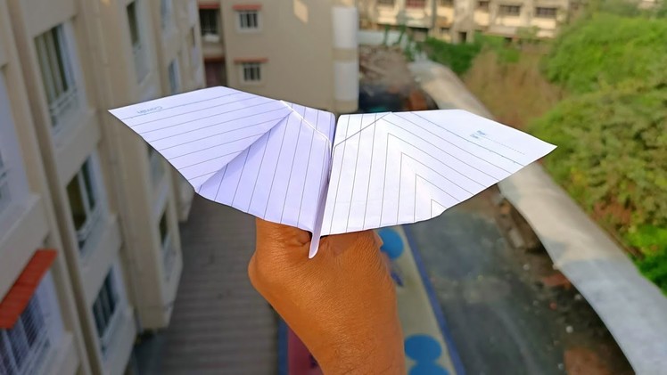 Paper flying bat plane (flapping), notebook paper flying bird, how to make flappy bird plane, simple
