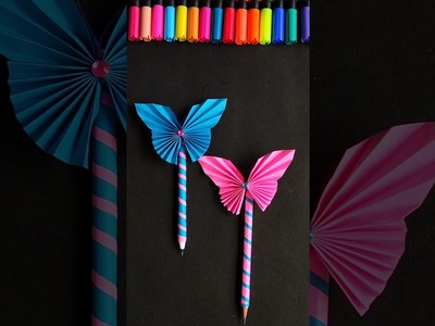 Pen Decoration Ideas Easy • Pen Decoration with Paper • Pencil Decoration Ideas •School Supplies Diy
