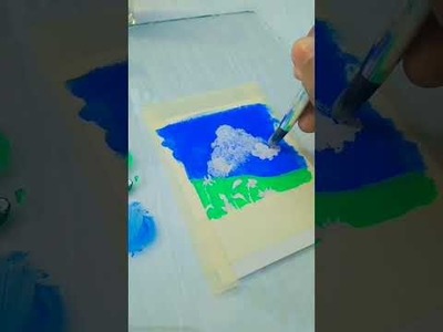 #polaroids #terebina #acylicpainting #tutorial #viral #technique #sunflowerart #clouds #shorts #art