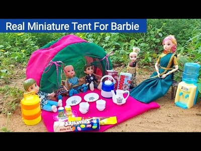 Real Miniature Tent for Barbie. How to Make Miniature Tent. My Today's Crafts