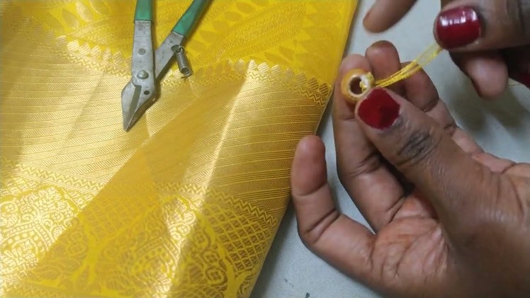 Saree kuchu #587 #sareekuchu #grand #bridal #design #using #normal #Sewing #needle #crochet #new DIY