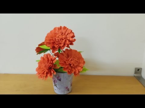 Simple Paper Flower Making||DIY Paper Craft#paper #craft