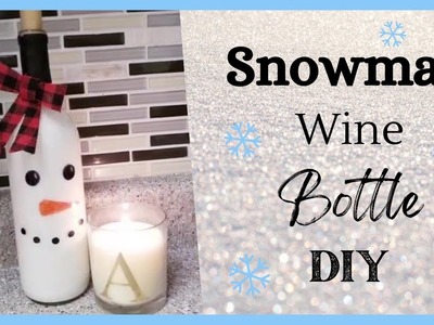 Snowman Wine Bottle DIY | EASY & SUPER Cute Winter Craft #Shorts