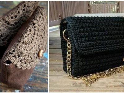 Stylish and trendy women crochet clutches patterns.latest #crochetclutch