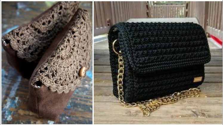 Stylish and trendy women crochet clutches patterns.latest #crochetclutch