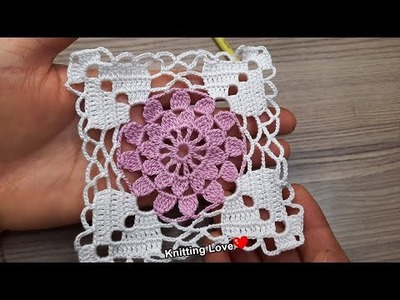 SUPER Very Beautiful Flower Crochet Pattern Knitting Online Tutorial for beginners Tığ işi 2022