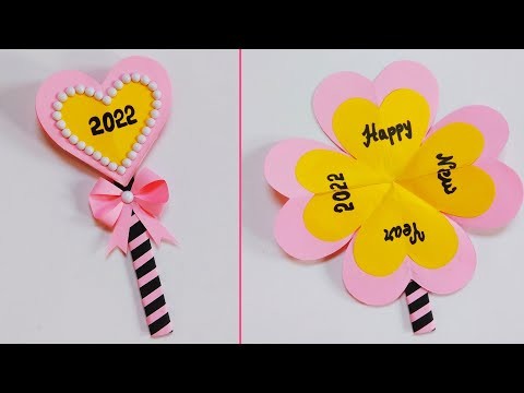 Very simple new year card 2022 | Handmade new year card | New year greeting card making ideas 2022