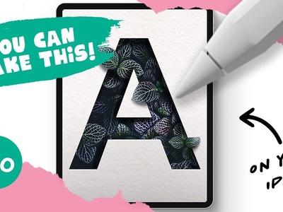 You Can Draw This PAPER CUT OUT A in PROCREATE - Easy Beginner Tutorial