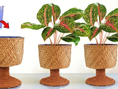 Amazing Reuse Ideas Waste Material into Plant Pots. Plastic Basket Ideas. Diy Planter Ideas
