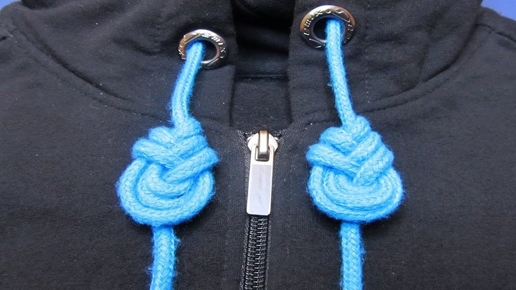 Ave Craft: How to tie Hoodie Strings for beginners. Instructions for tying paracord teardrop knot.