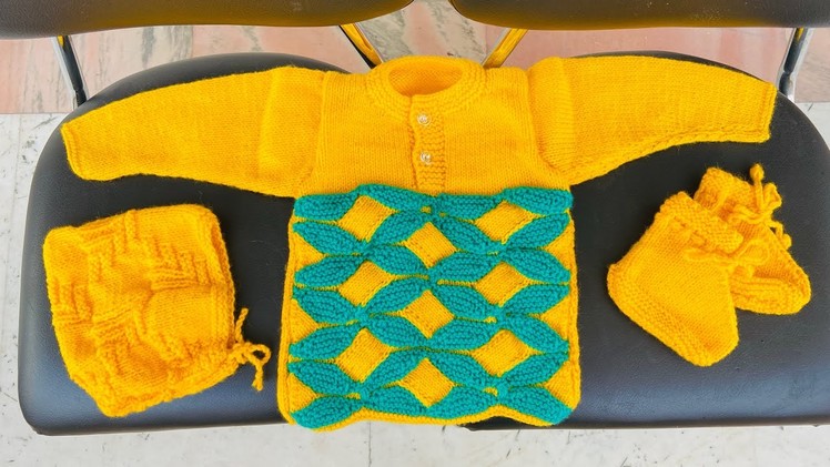 Baby set | an idea to knit baby set | (6-18 months)baby sweater set