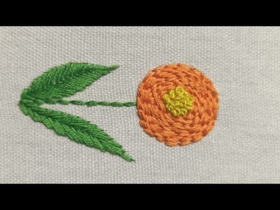 Back Stitch Flower Hand Embroidery For Beginners#shorts