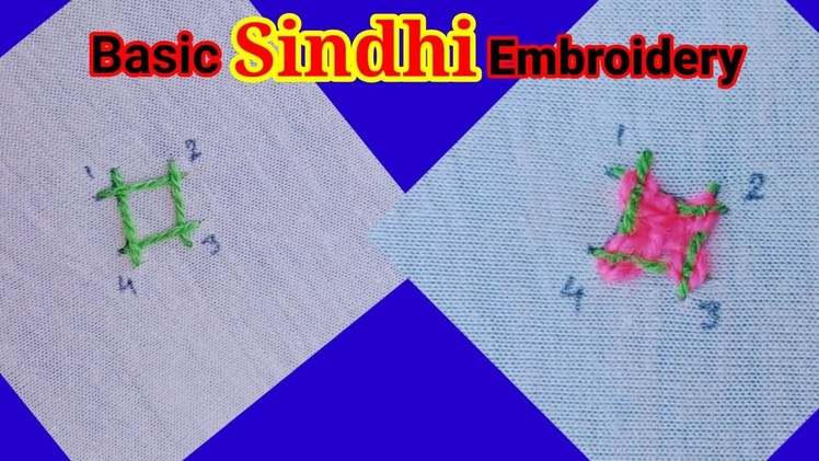Basic Sindhi Embroidery Step By Step PART-1||KUTCH WORK||By Handicraft & Home Recipes