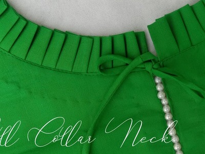 Beautiful Designer Frill Collar Neck Design Cutting And Stitching | Latest Frill Collar Neck Design