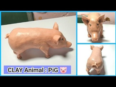 Clay Animals: Sculpting Pig From Polymer Clay, Clay Modeling, Clay Crafts