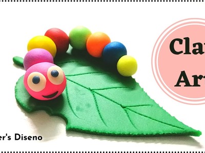 Clay Art Rainbow Caterpillar | Modelling Clay | DIY Miniature Multicolour Insect | Simple Tutorial