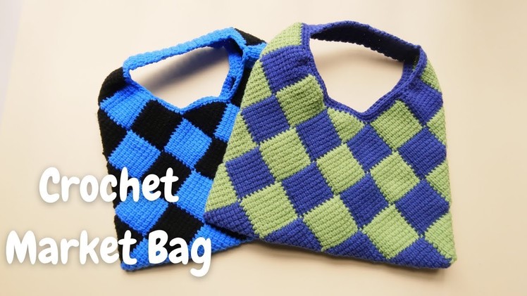 Crochet marni style square Market bag | Crochet tutorial